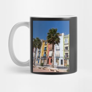 Spanish colored houses. Mug